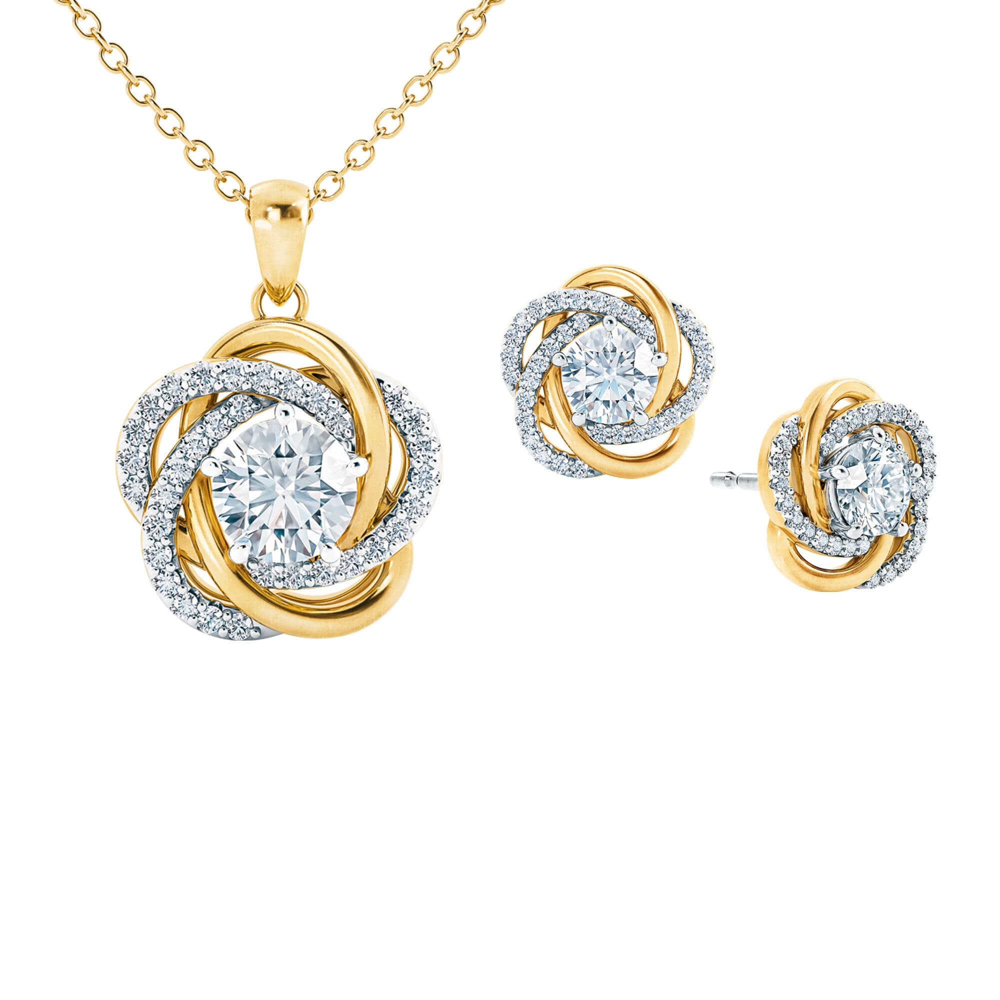 Perfectly Paired Love Knot Pendant with FREE Matching Earrings - image 1