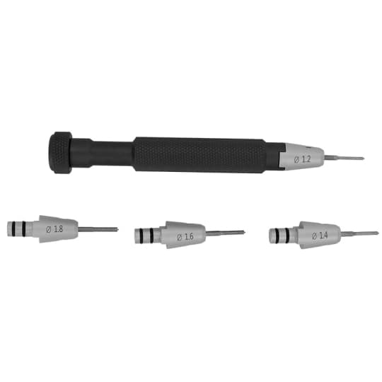 Screwdriver with 3 interchangeable T-shaped blades for Rolex, 1.2 - 1.4 and 1.6 mm - image 1